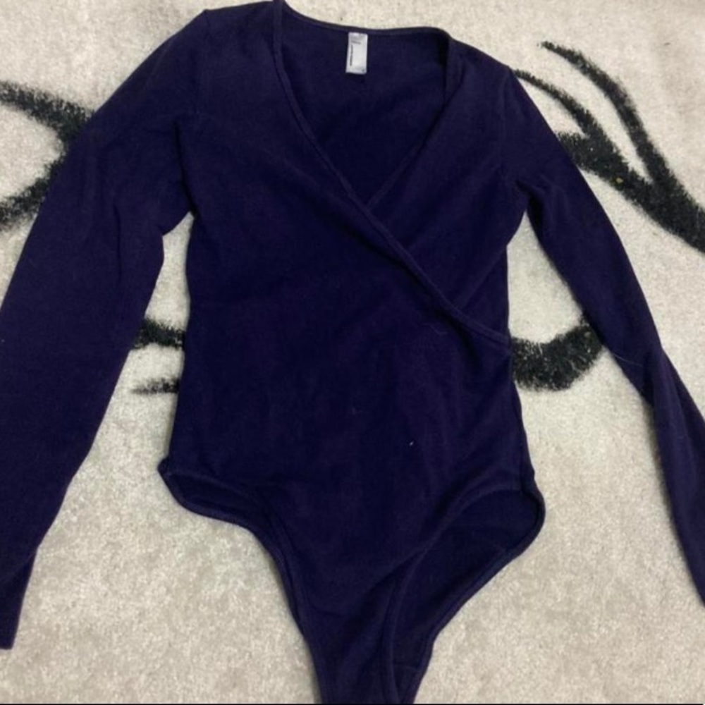 Purple American Apparel Bodysuit